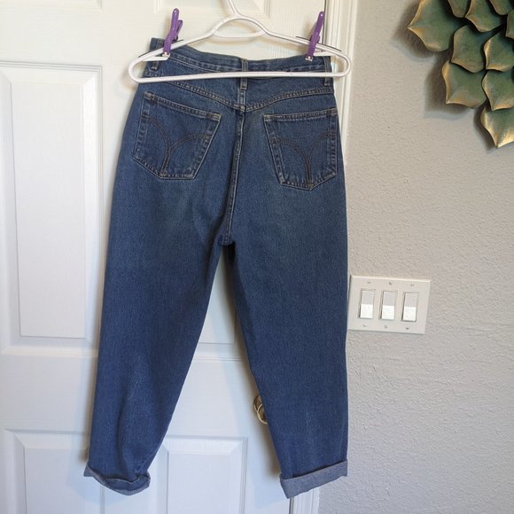 80s VINTAGE WIDE LEG CLAMDIGGERS | 10 | Roll up Jeans | Stonewash | No Excuses - Picture 7 of 9